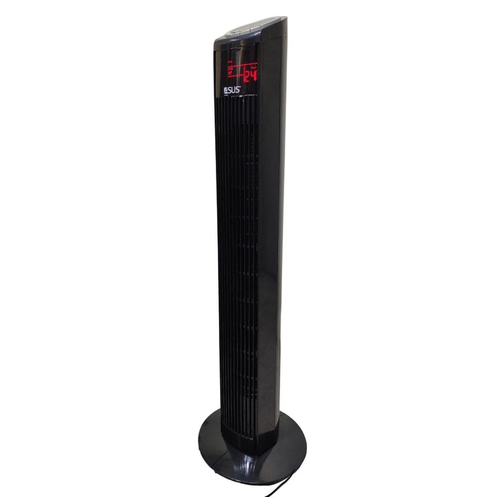 Ventilador Torre 70W Oscila Gira Silencioso Visor Led Controle Remoto 3 Velocidades Ajustavel