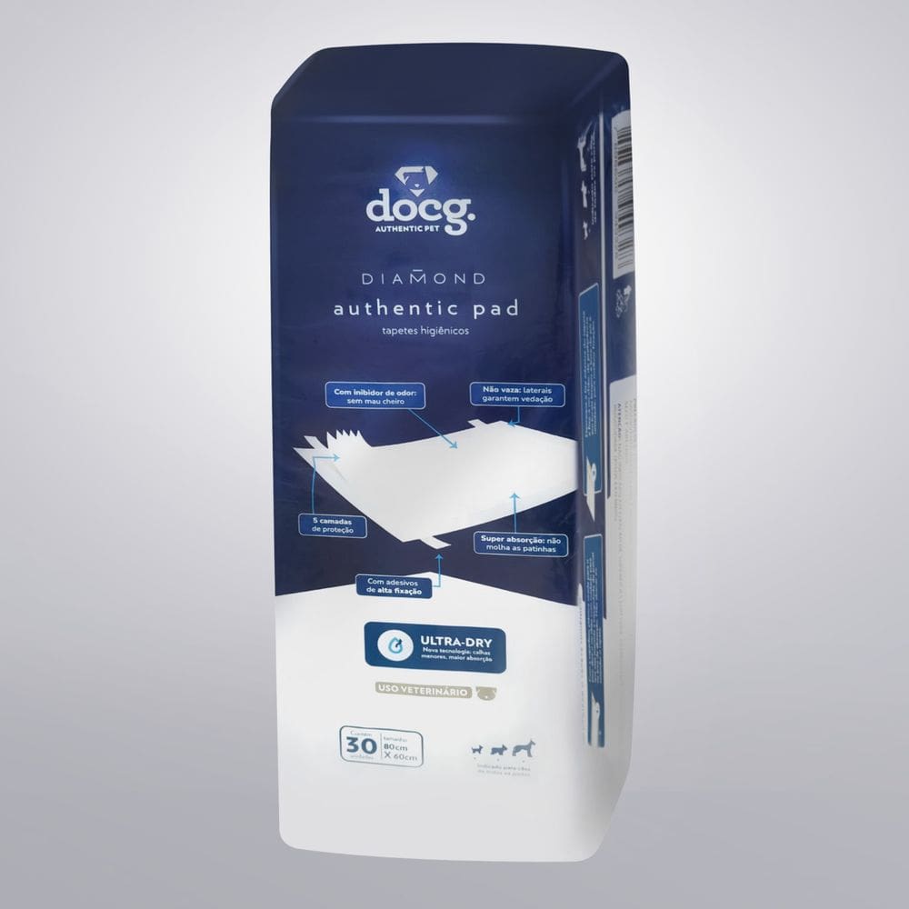 Tapete Higiênico DOCG Authentic Pad - 30 Unidades