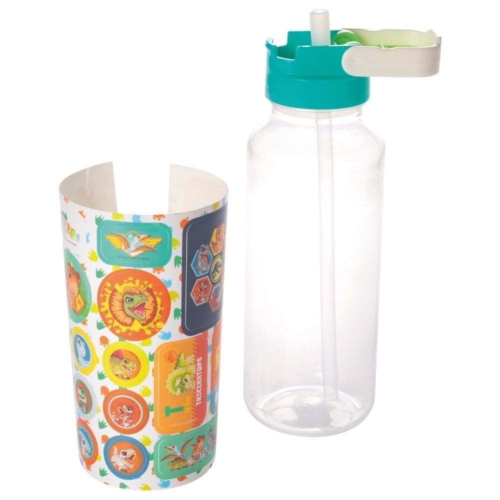 Garrafa infantil Fun com adesivos Jurassic Baby 600ml Plasutil ref. 17725