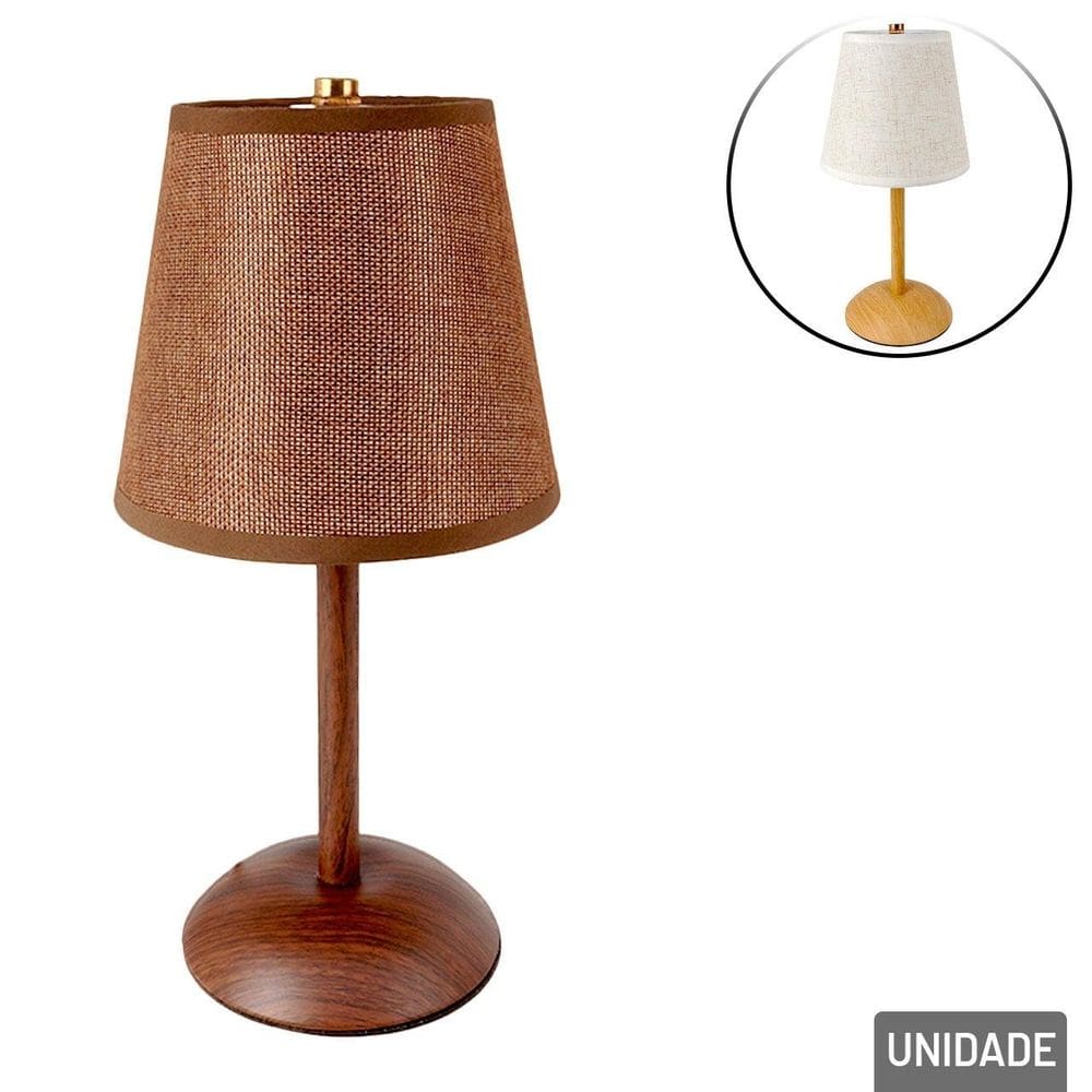Abajur de Mesa Bivolt Cúpula Base de Metal Color - Tudo em Caixa