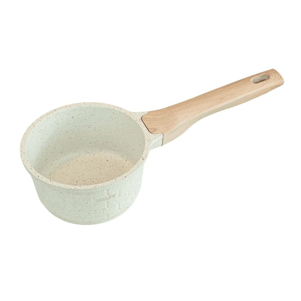 Panela Pó de Mármore 18cm Off White Antiaderente