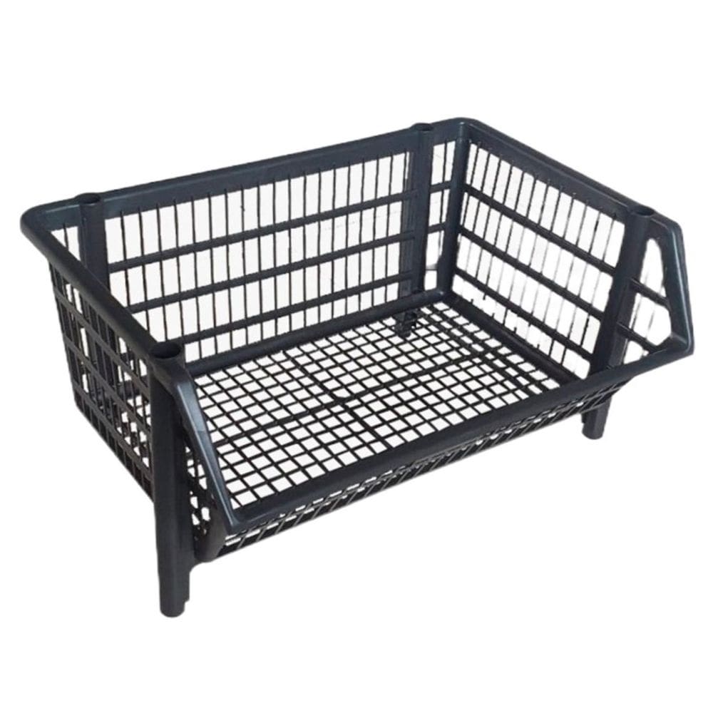 Cesto Expositor Empilhavel Bolivar 43x34 cm Preto