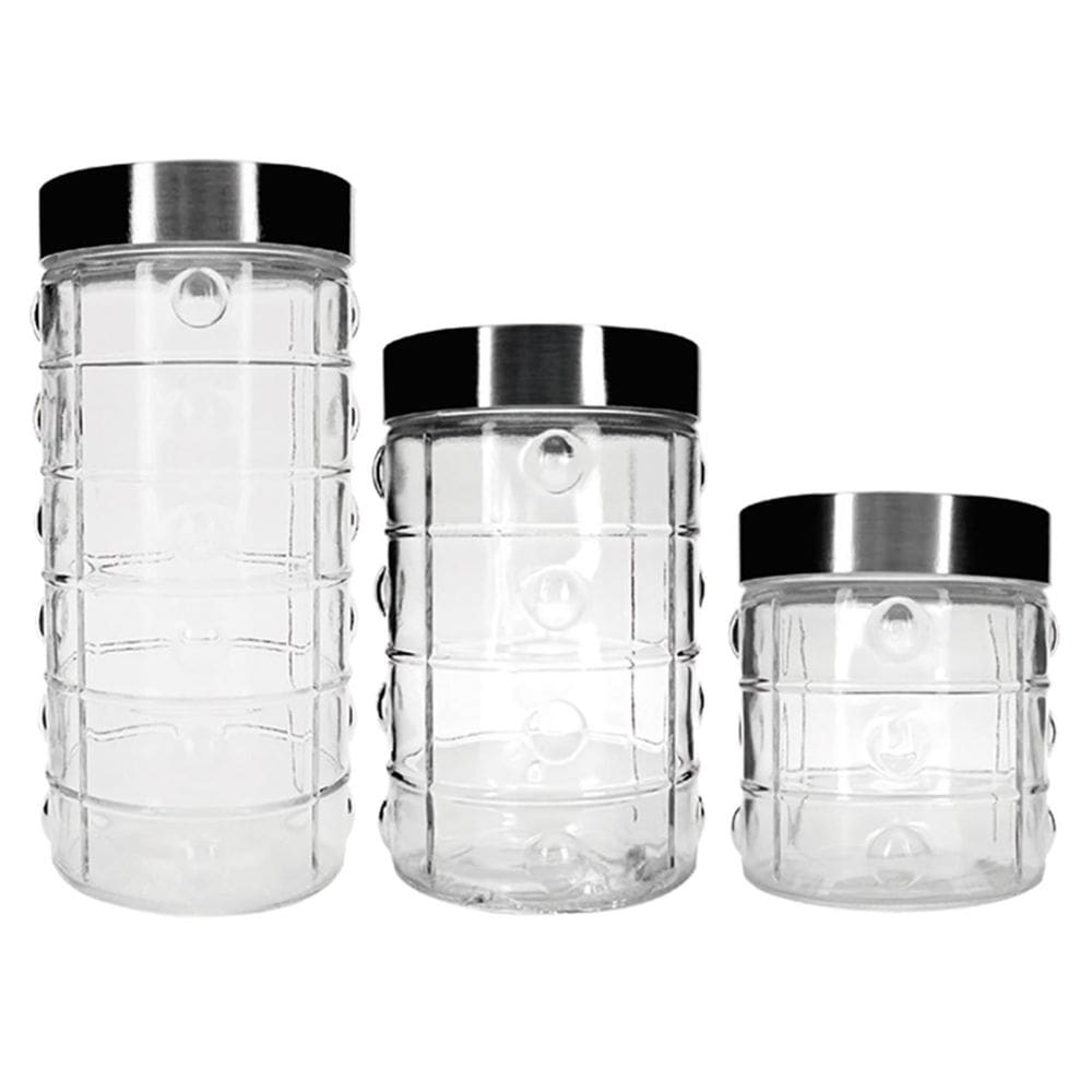 Conjunto de Pote Redondo Mimo Style com 3 Peças