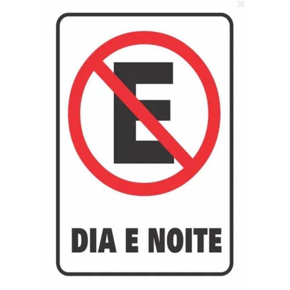 Placa Pvc Proibido Estacionar Auto-Adesiva Jaime