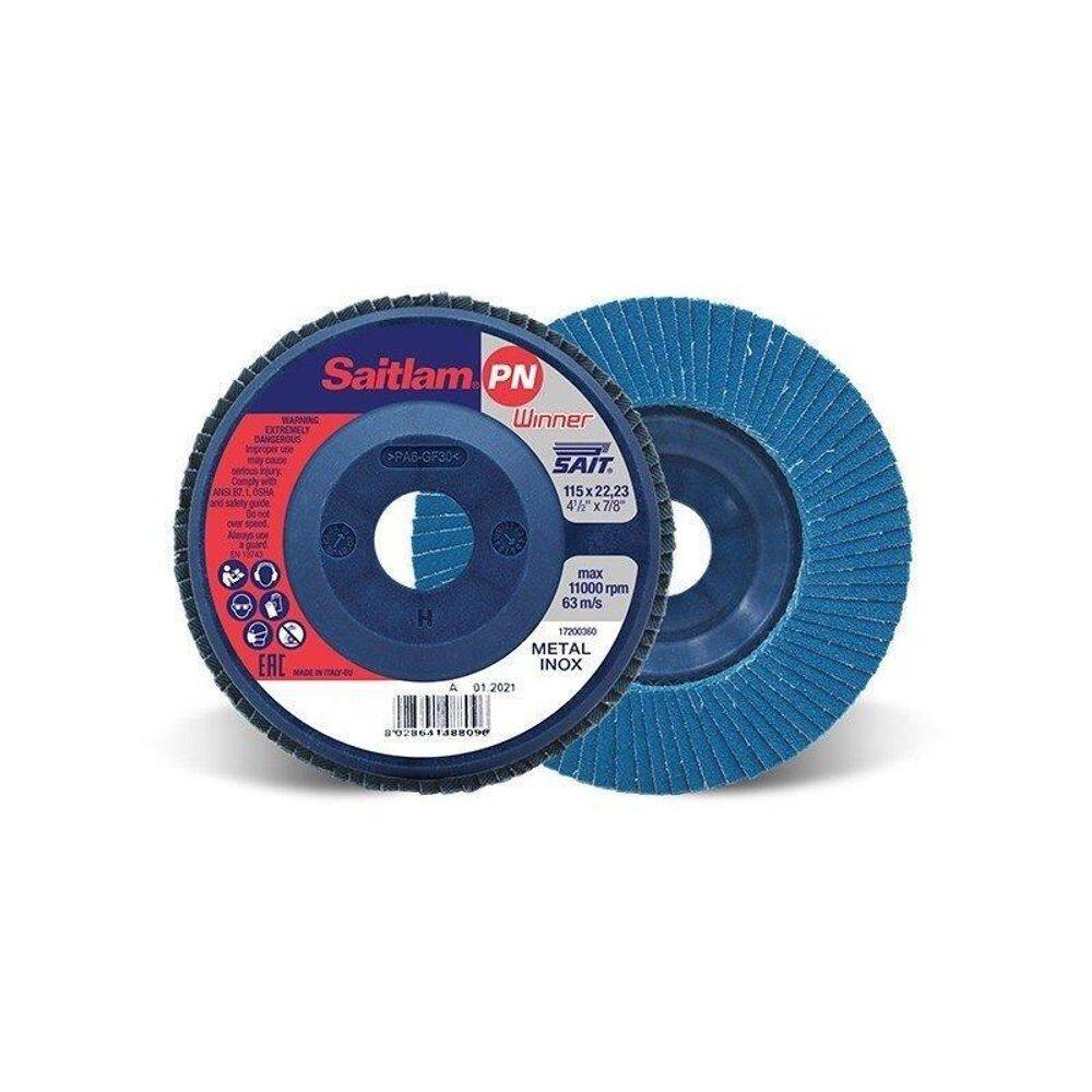Disco Flap 115 X 22Mm Gr.120 Saitlam Pnz - Sait