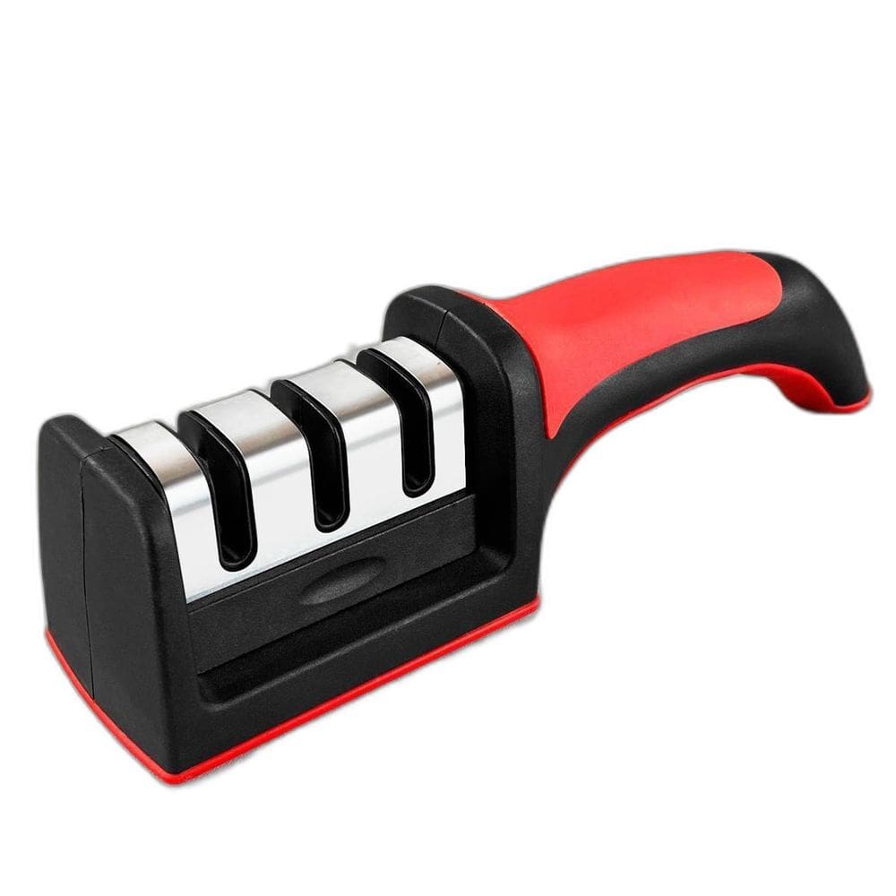 Amolador Afiador De Faca Profissional Com 3 Afiadores Inox