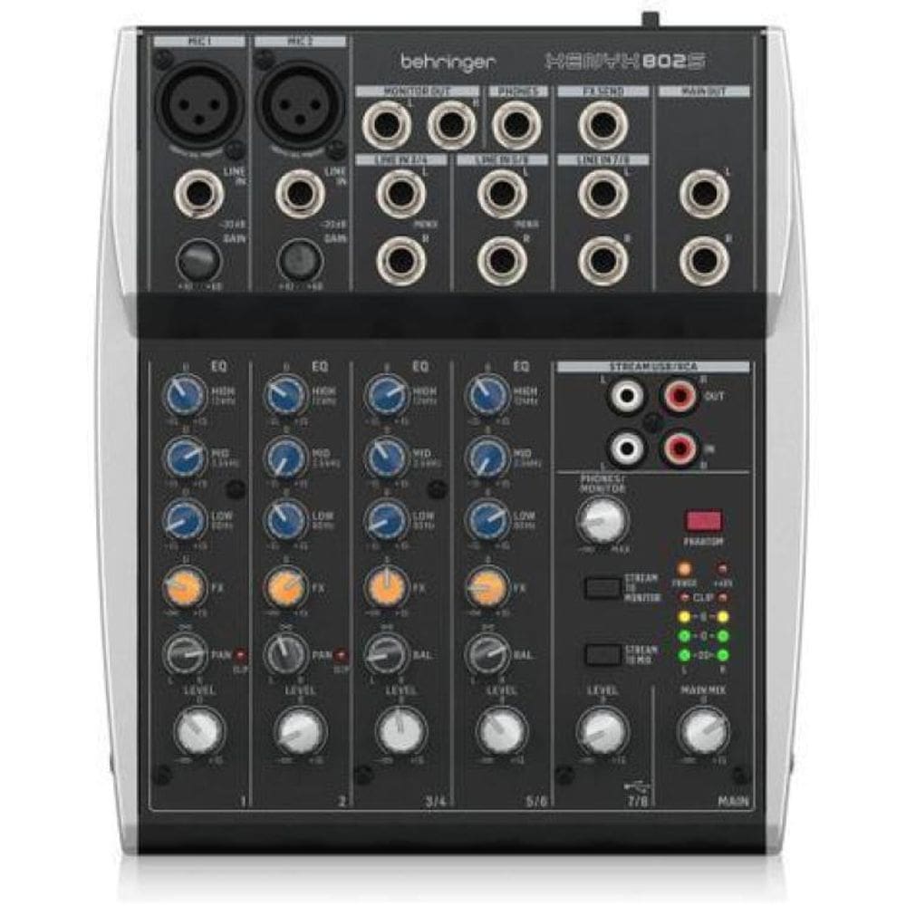 Mesa Mixer Com 8 Canais Xenyx 802S Da Behringer