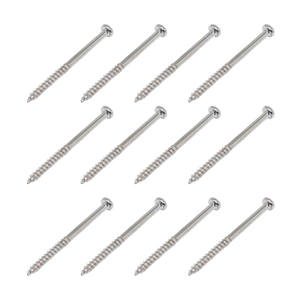Kit 12 Parafuso Captador Baixo Metal Cromado