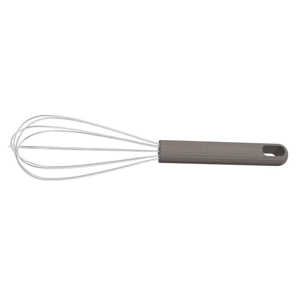 Batedor Manual Tramontina Softta em Aço Inox com Cabo Emborrachado Cinza