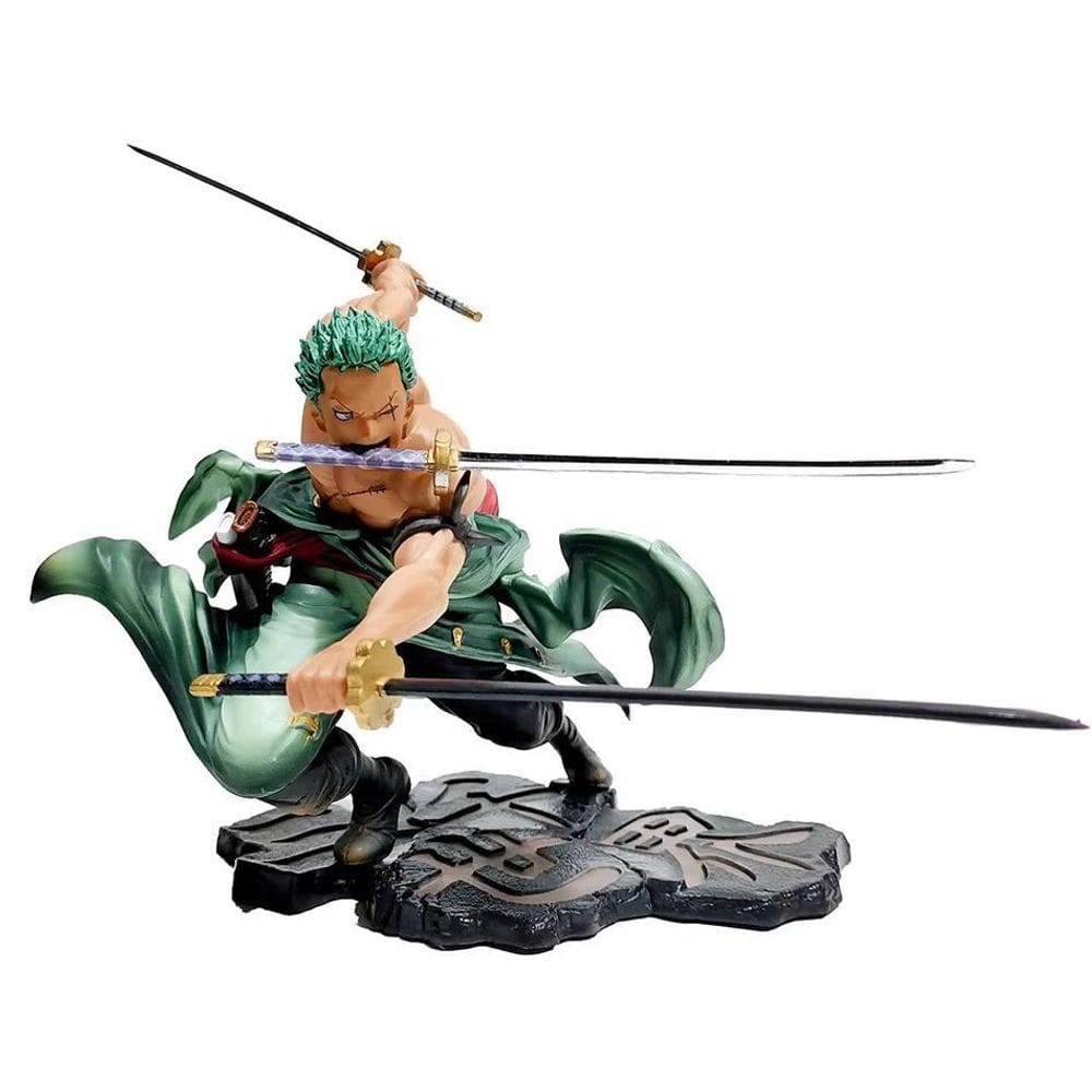 Action Figure Roronoa Zoro Três Lâminas Estátua One Piece