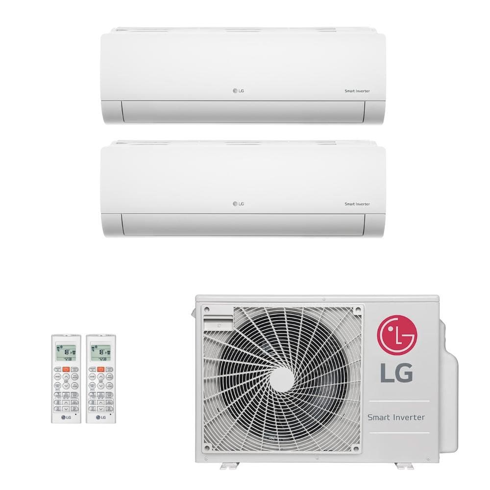 Ar-Condicionado Multi Split Inverter LG 18.000 (2x Evap HW 9.000) Quente/Frio 220V R-32 WiFi