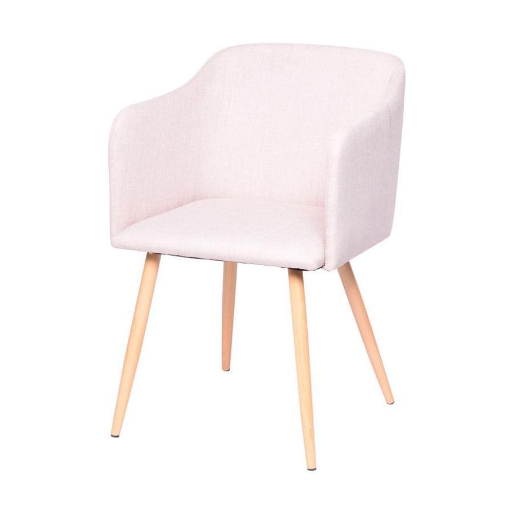 Cadeira Boxbit Charla Linho Base Em Metal Bege