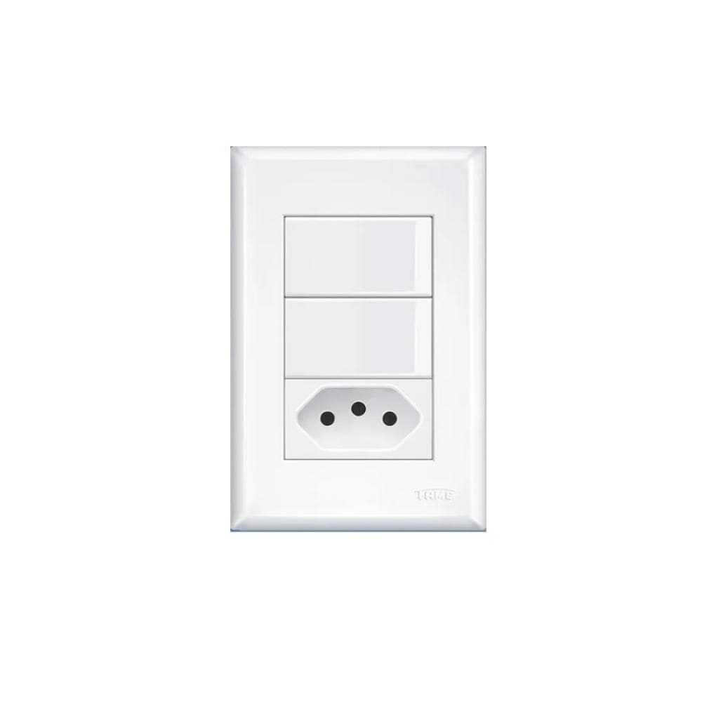 Interruptor 2 Teclas + Tomada 20A Pad 2P+T