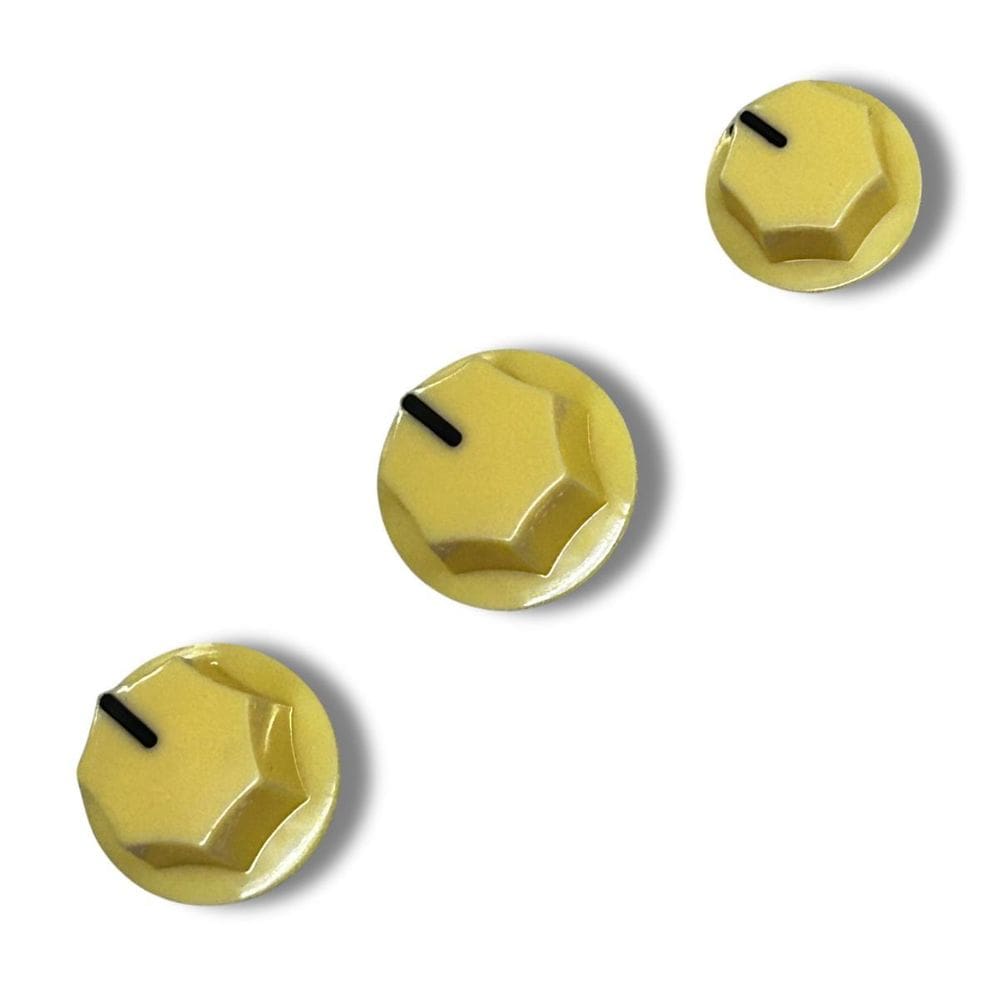 Kit Knob Baixo Jazz Bass 2 Grandes E 1 Pequeno Bege