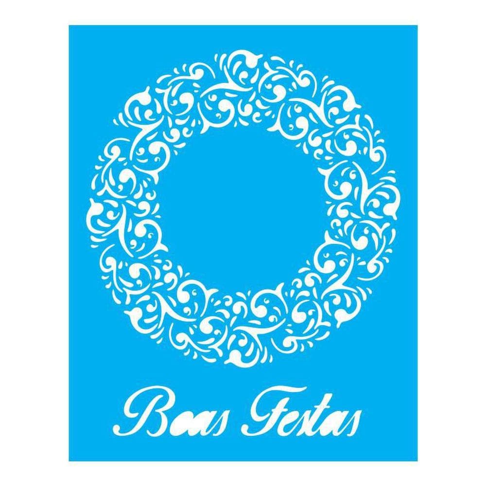Stencil Tamako Boas Festas - 20X25Cm - Ref B934
