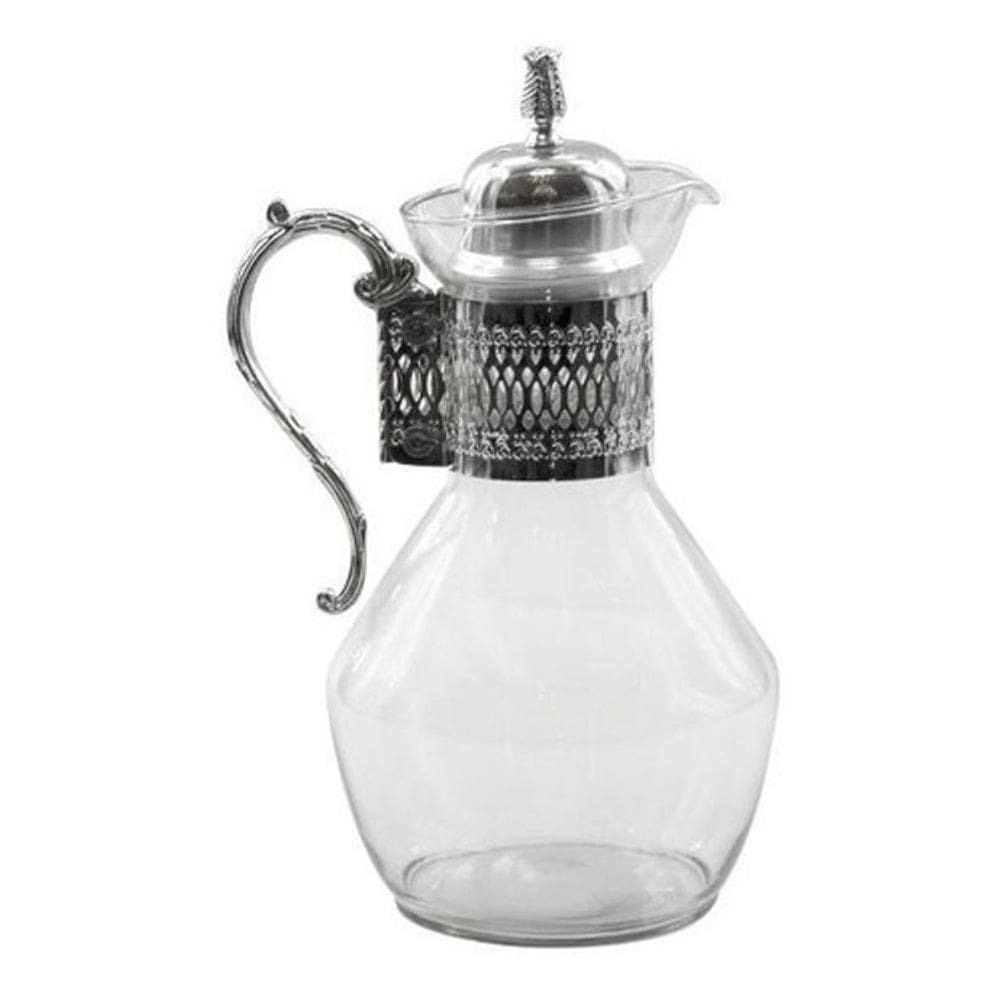 Chaleira De Vidro E Metal Super Luxo 27 X 14