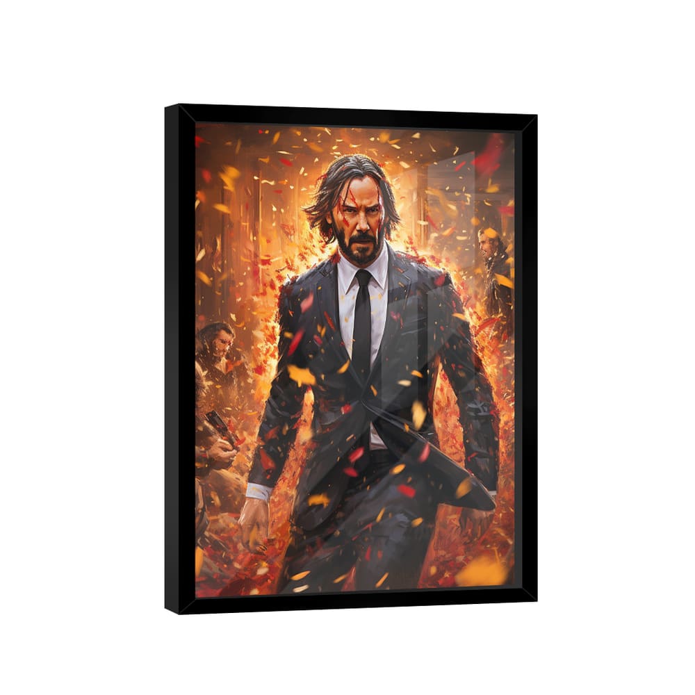 Quadro Decorativo John Wick Orange