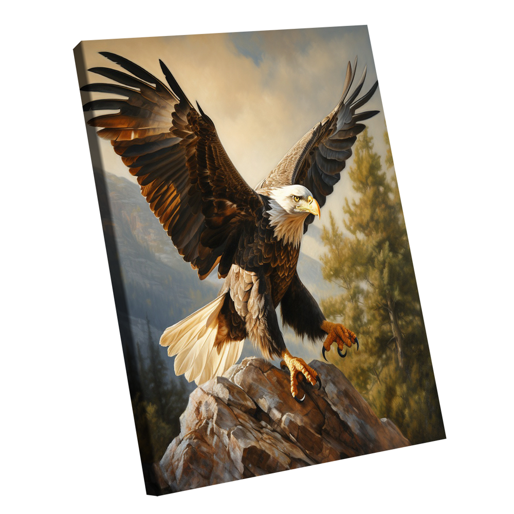 Quadro Decorativo Águia na Rocha