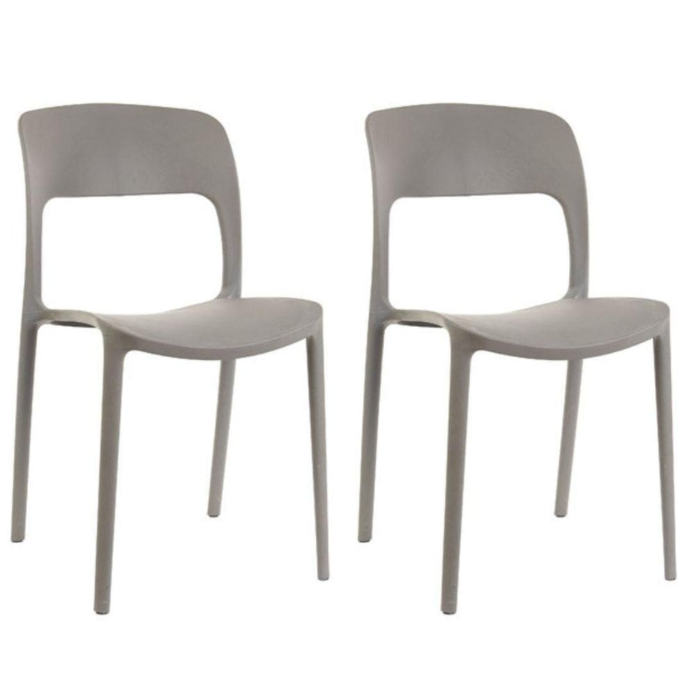Kit 2 Cadeiras De Jantar Eames Nina Cinza