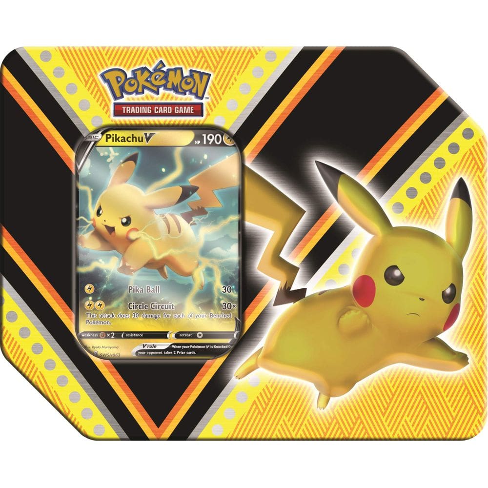 Pokémon Trading Card Game V Powers Tin com 5 pacotes de reforço