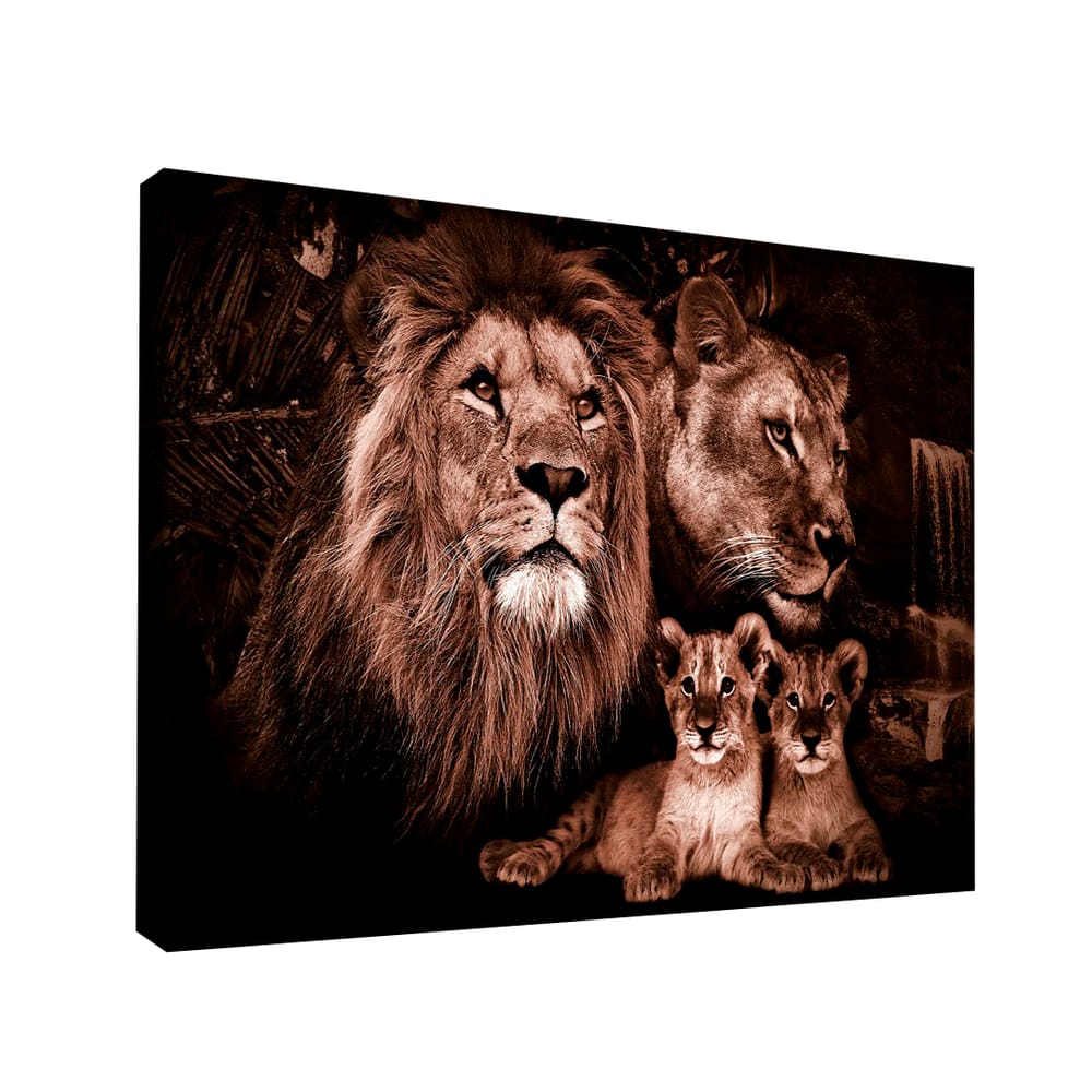 Quadro Decorativo Família Unida Preta e Branca