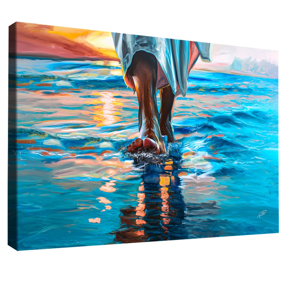 Quadro Decorativo Jesus Andando Sobre as Águas