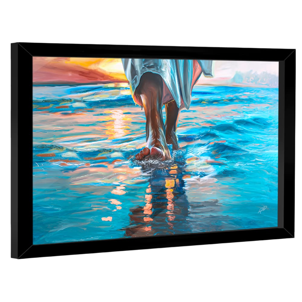 Quadro Decorativo Jesus Andando Sobre as Águas