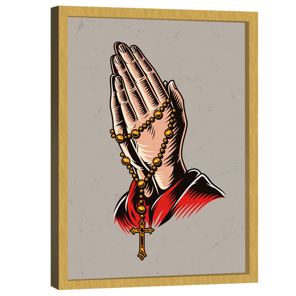 Quadro Decorativo Mãos de Oração