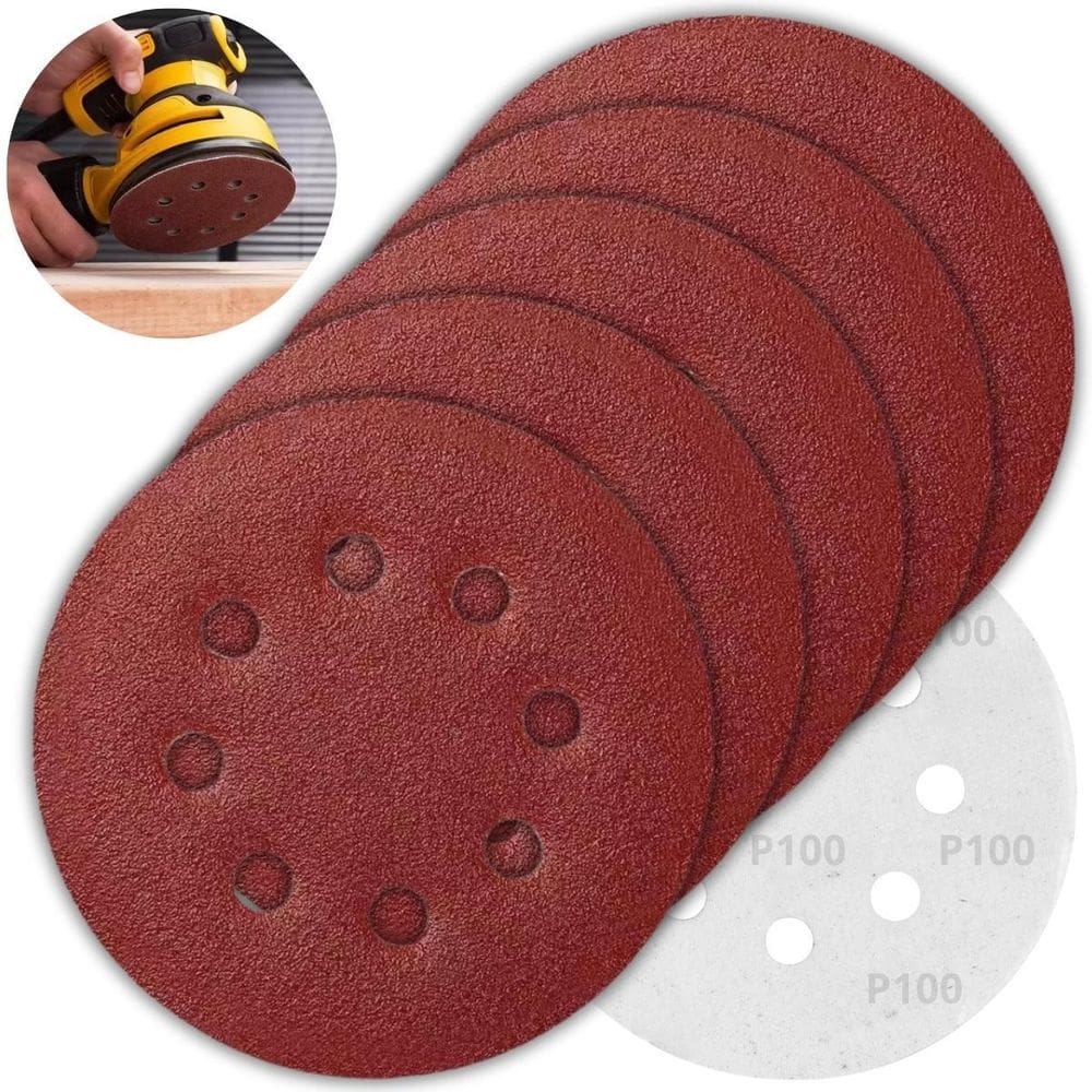 Disco De Lixa Aderente Com Furo 125Mm Grão 100 Kit 10 Un