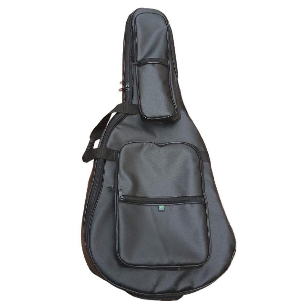 Semi Case Violão Folk Couro Com Pelucia 1,09X44X13