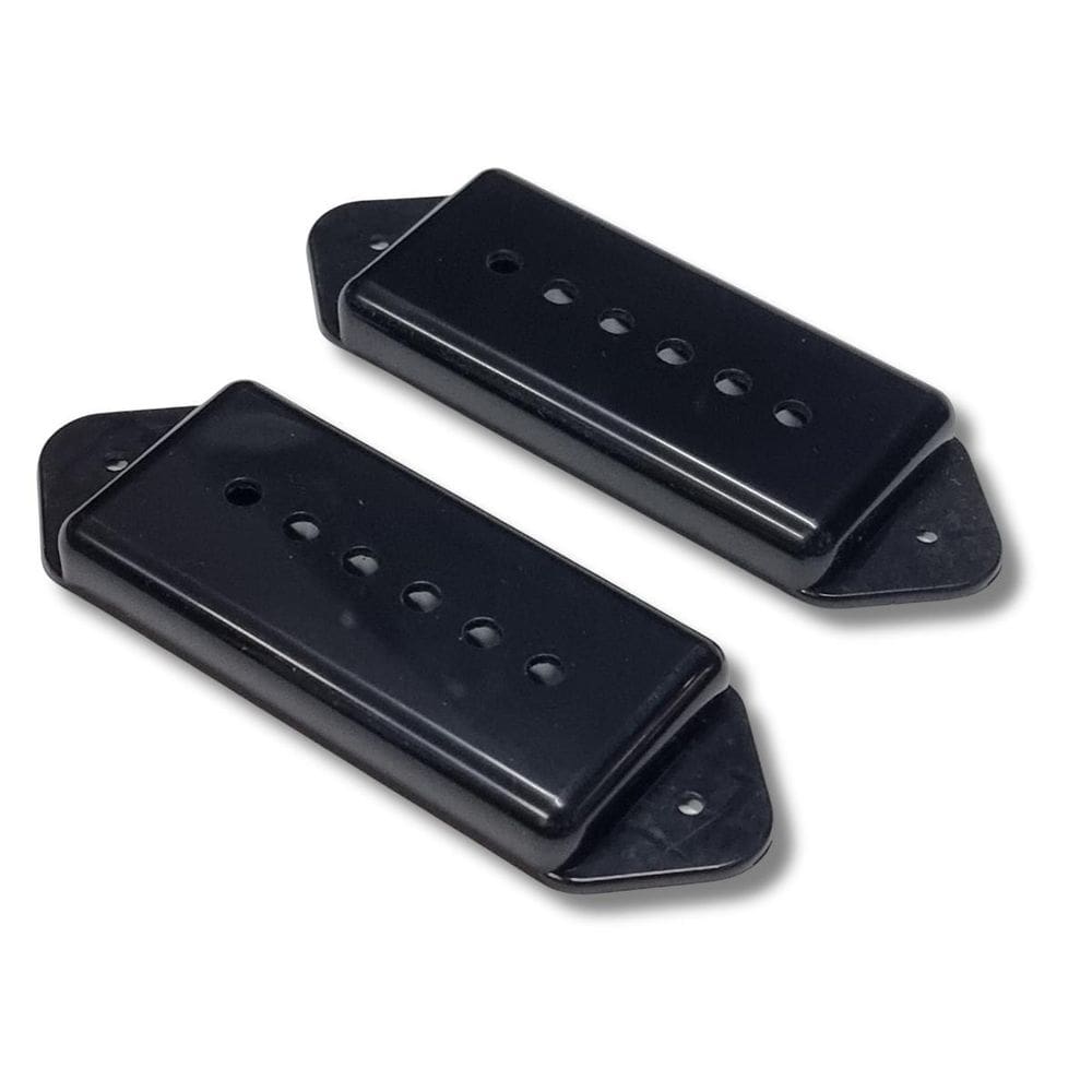 Par De Capa Para Captador De Guitarra P90 Abs Preto
