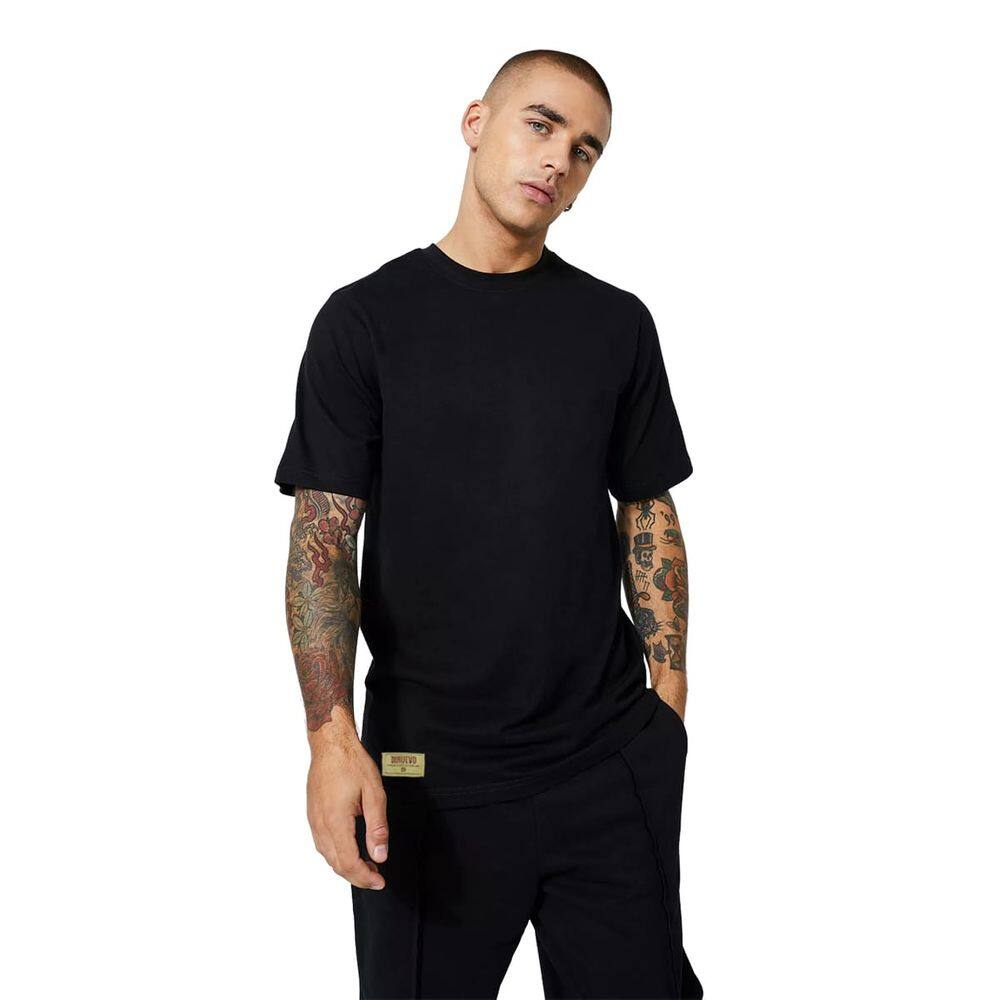 Camiseta Preta Básica Algodão Premium Gola Redonda