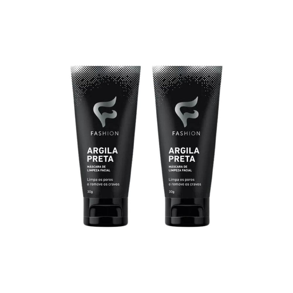 Mascara Facial Fashion Argila Preta Remove Cravos 30G - 2Un