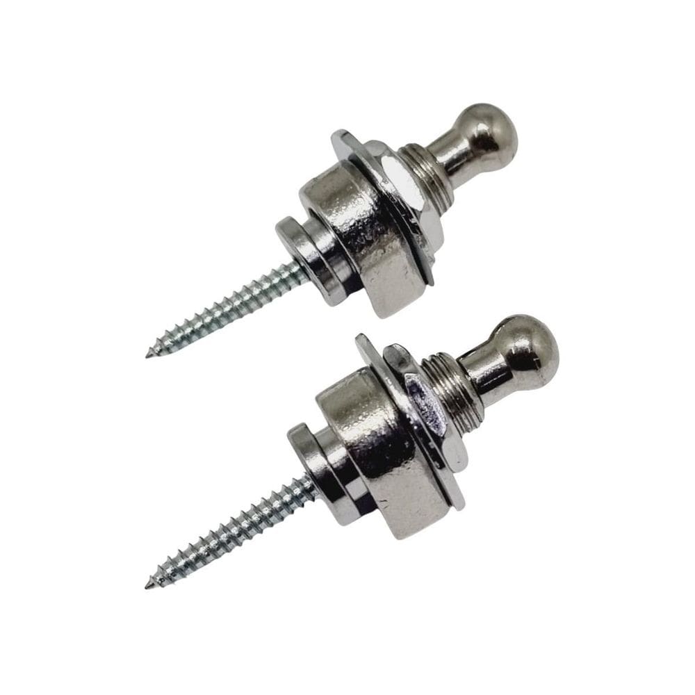 Par De Roldana Strap Lock Cromada Guitarra Violão Baixo