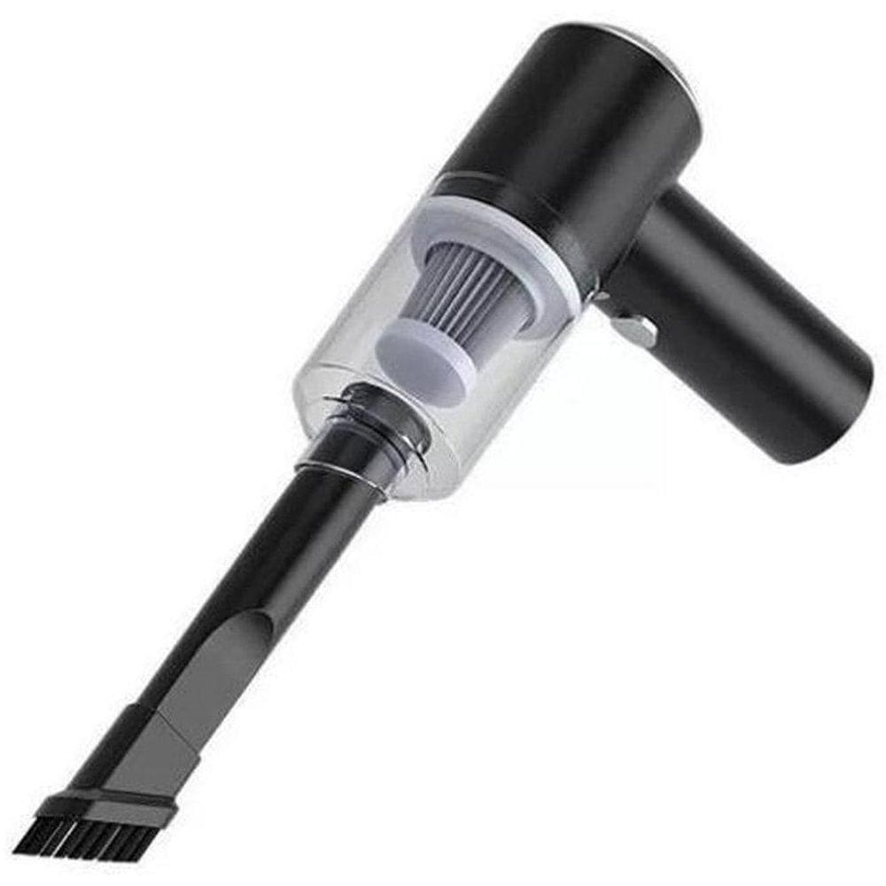 Aspirador de Pó Portátil 120W 6000Pa USB - Preto/Branco