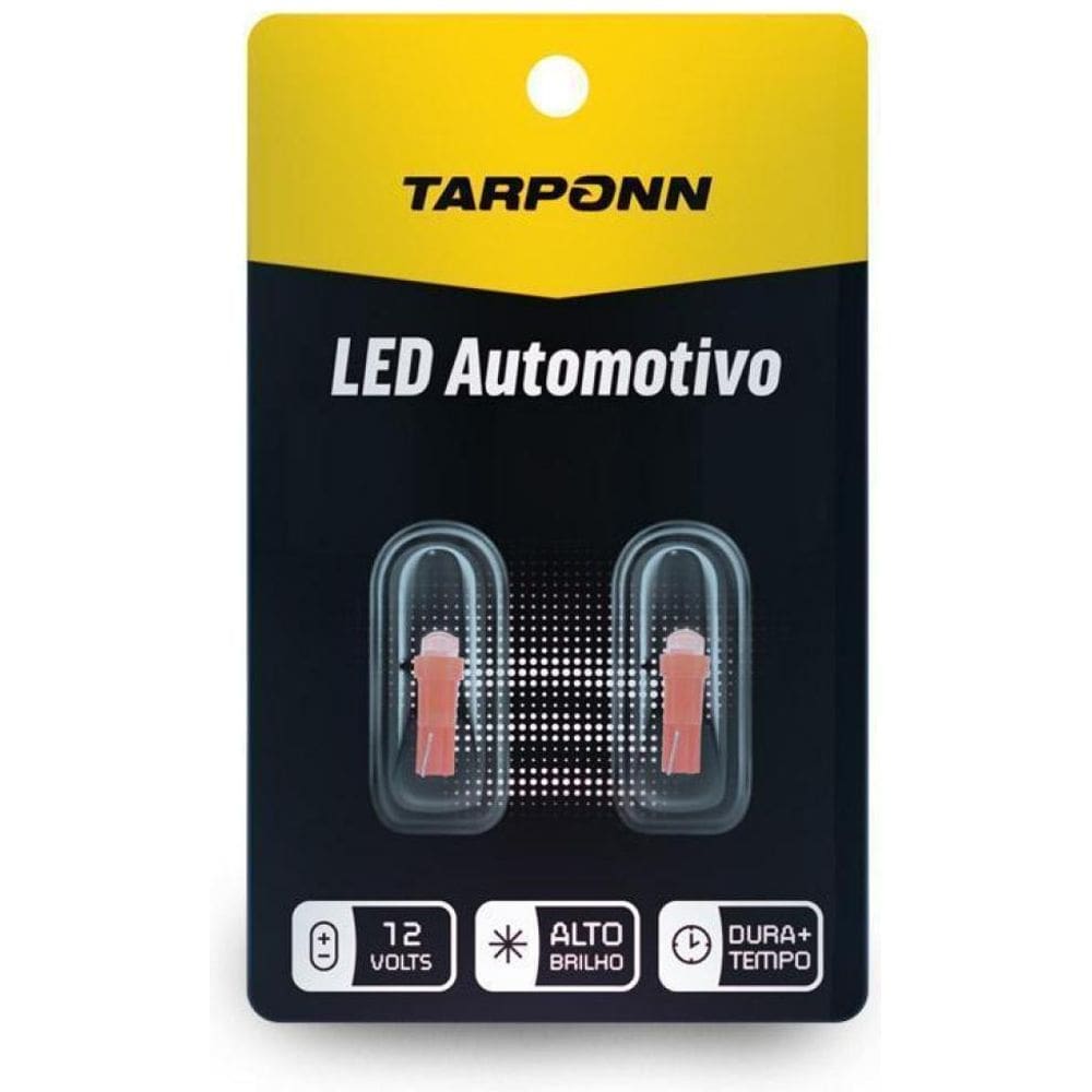 Par Lâmpada Led Painel Pinguinho T5 Vermelha 12V