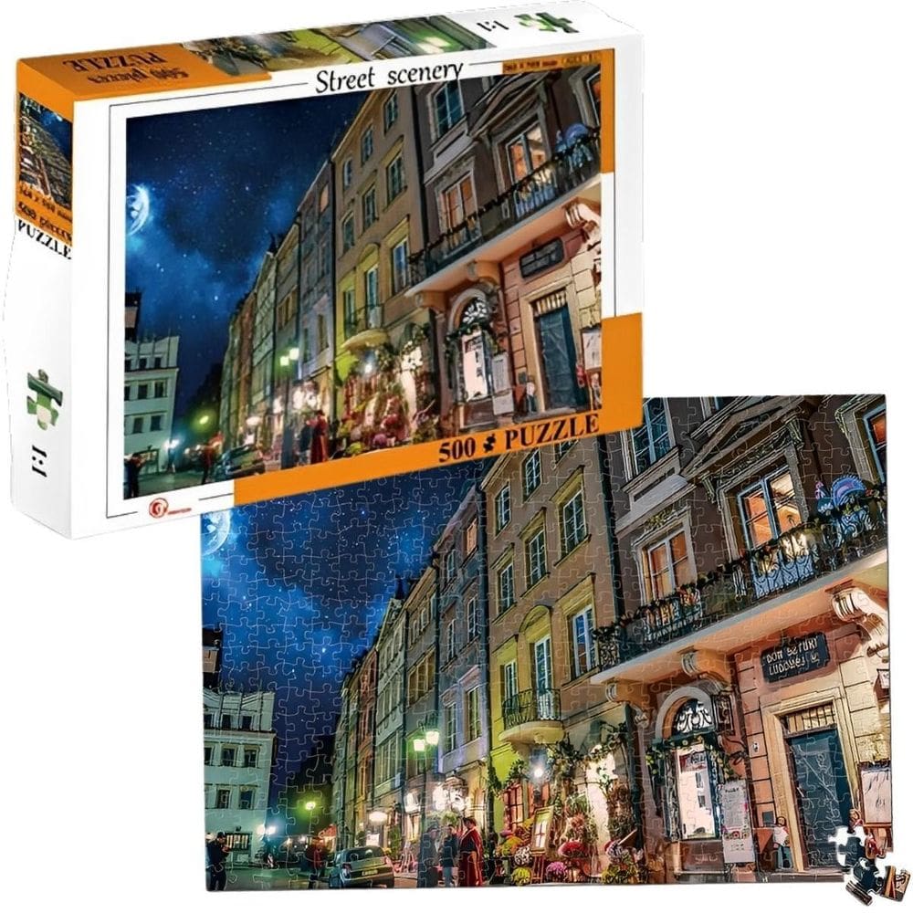 Quebra Cabeças Puzzle 500 Peças Cenarios De Rua Castela