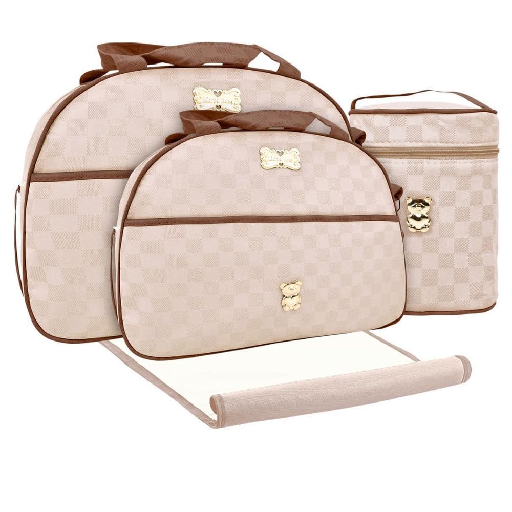 Kit Bolsas Maternidade Mave Baby Prime Gold Bege