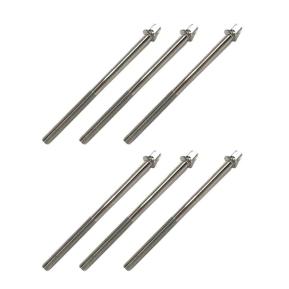 Kit 6 Parafuso Afinação De Bateria 75Mm X 5Mm 7/32 Torelli