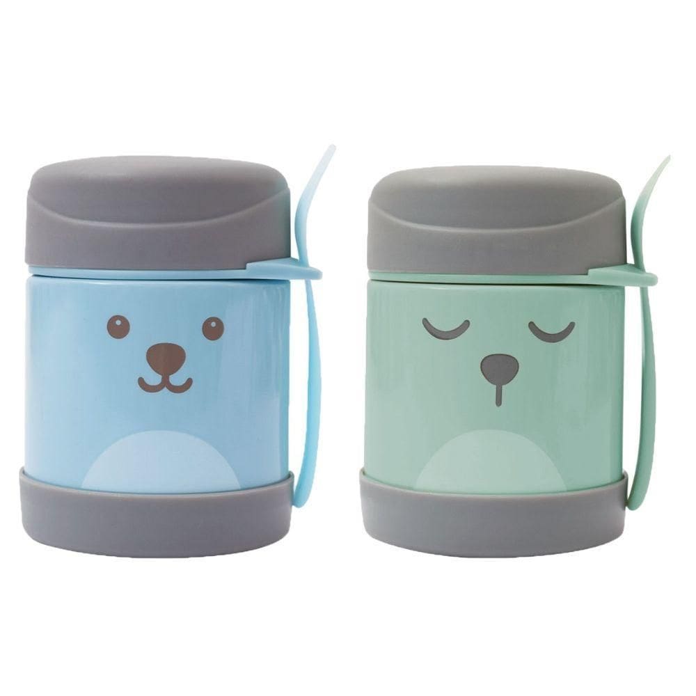 Kit 2 Pote Térmico Alimentação Comida Do Bebe Infantil Aço