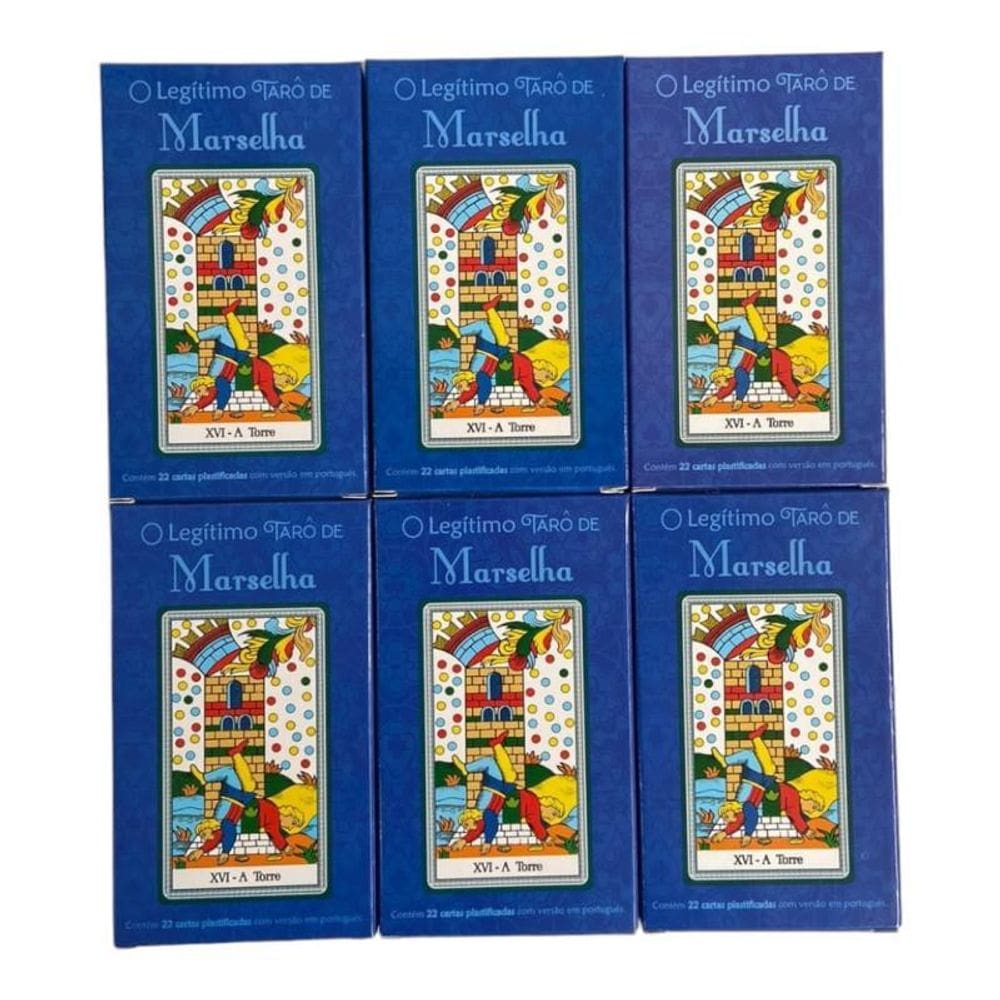 Kit 6 O Tarô Marselha 22 Cartas Plastificadas E Man