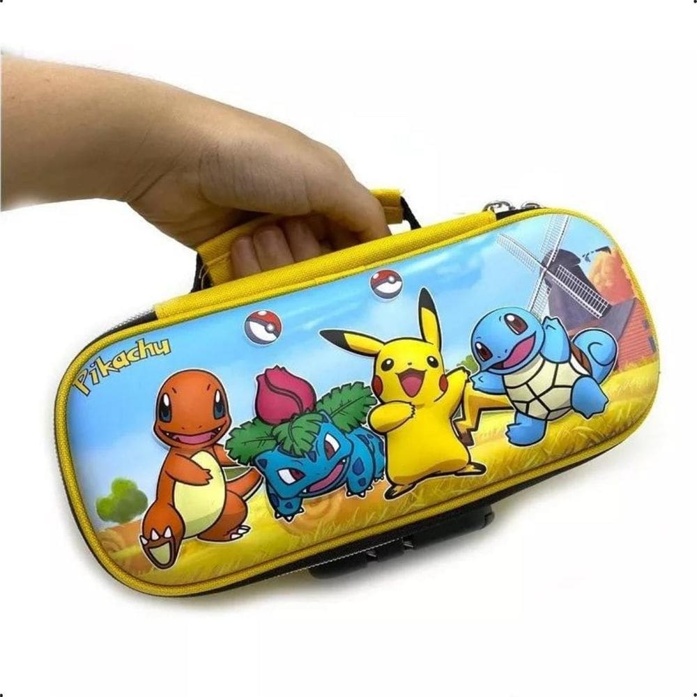 Estojo Escolar 3D Pikachu Cor Pokémon - Amarelo