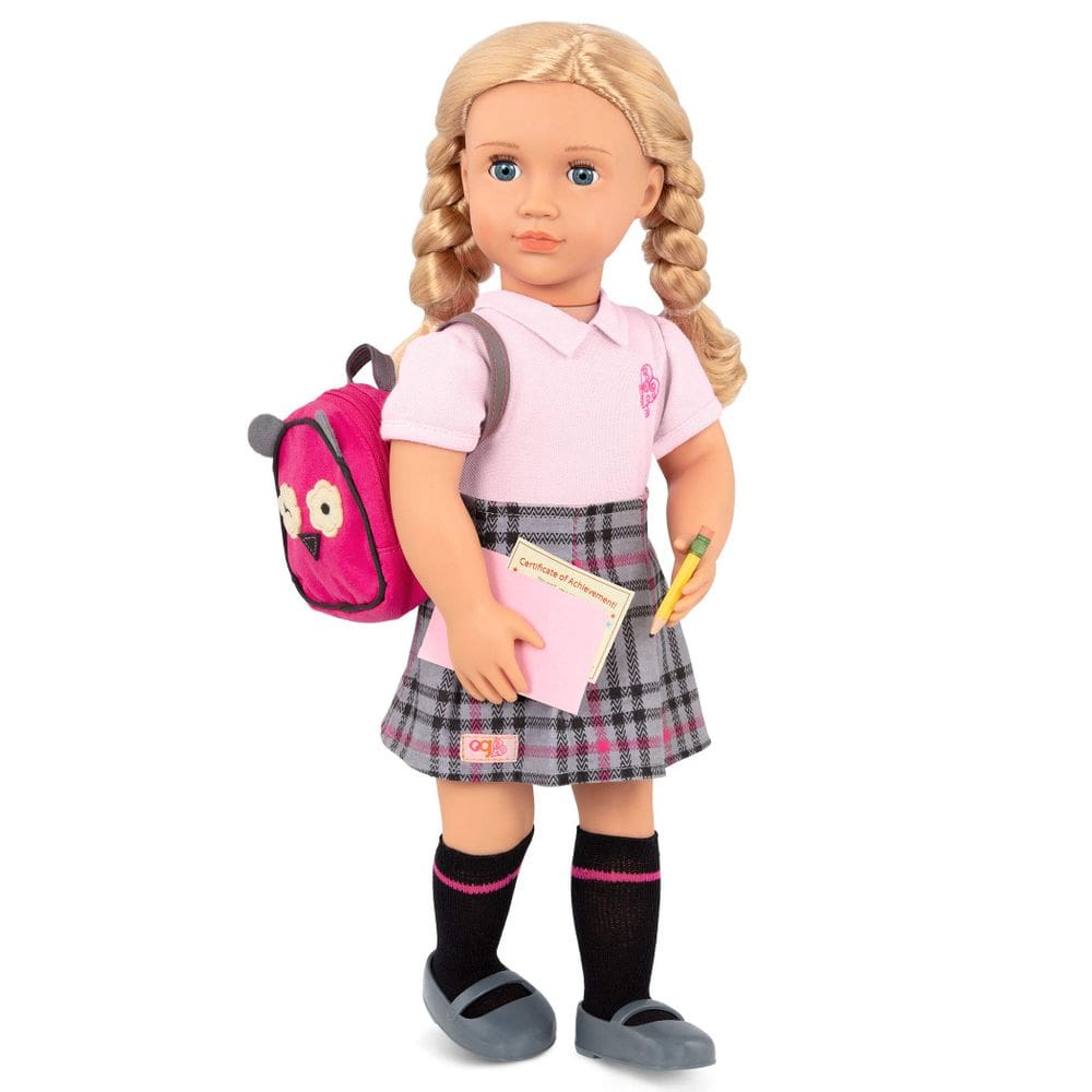 Boneca Fashion Our Generation Hally com acessórios natalinos de 45 cm