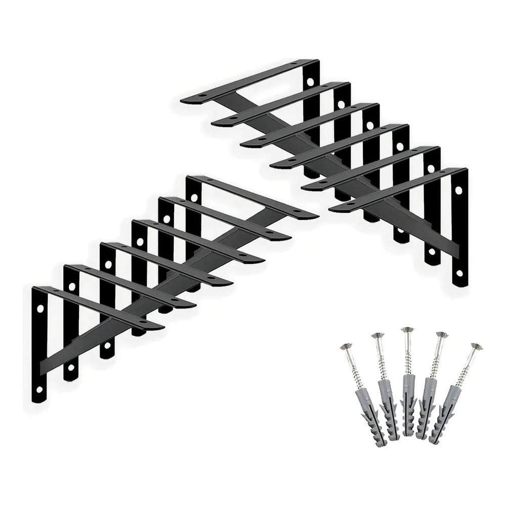 12 X Mão Francesa 20Cm Acompanha Kit De Parafuso E Bucha Cor