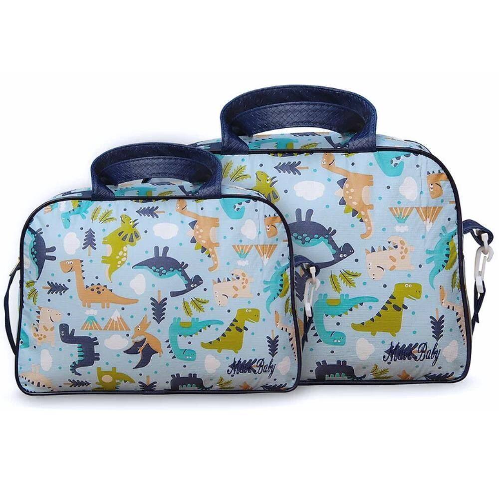 Kit Bolsas Maternidade Mave Baby Dino Azul Marinho