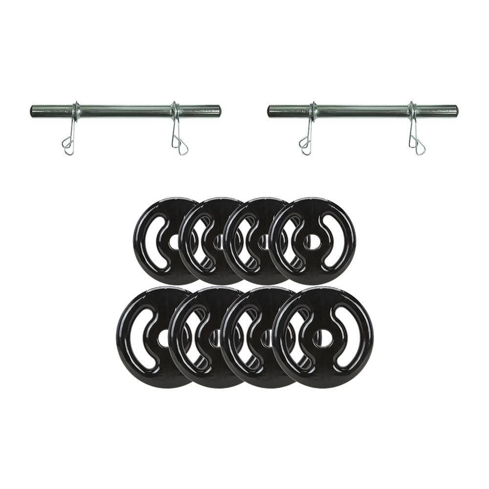 Kit Anilha Emborrachada 20Kg Academia Treino Musculação