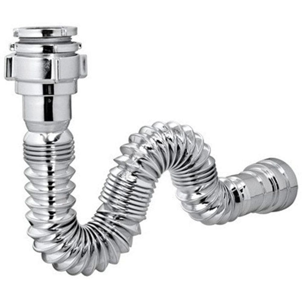 Sifão Sanfonado/Extensivo Universal Abs Cromado