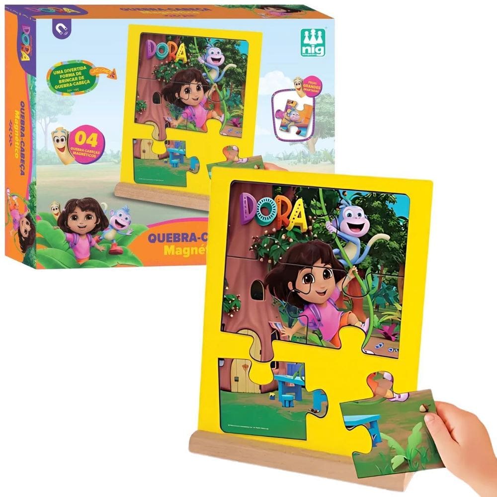 Quebra-Cabeça Magnetico Dora Aventureira 0340 Nig Brinquedos
