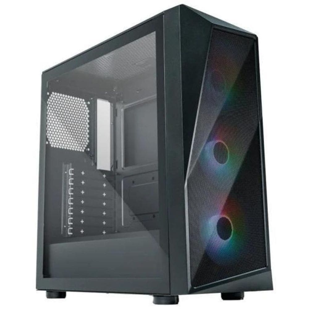 Gabinete Cooler Master CMP 520 Vidro - 3 Fans LED - Preto
