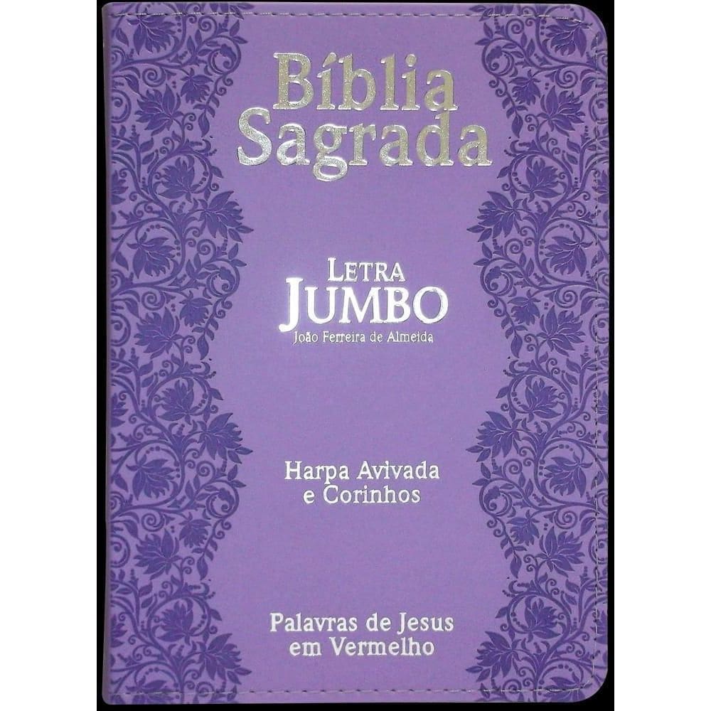 Bíblia Sagrada Letra Jumbo + Harpa Avivada Corinhos Lilás